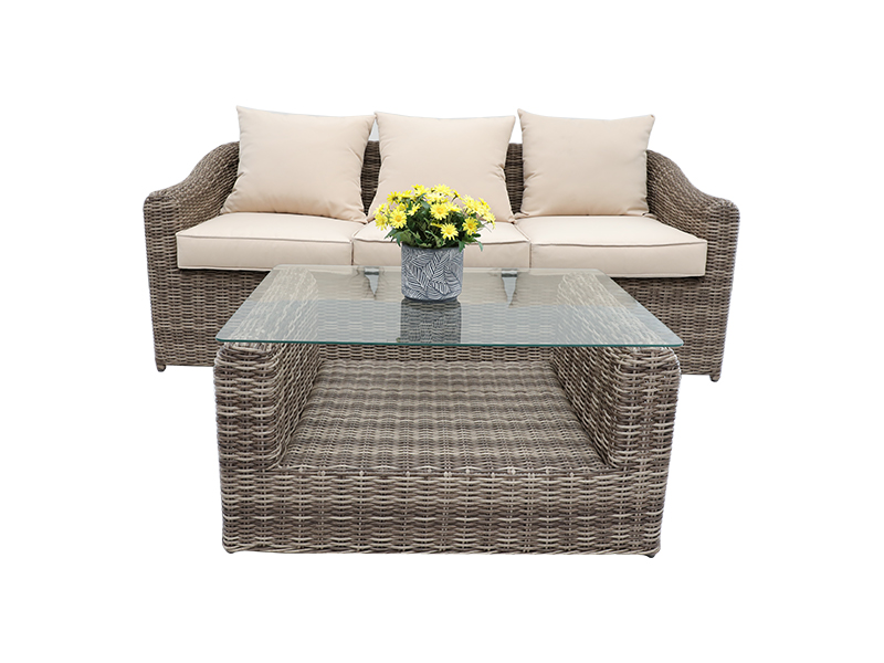 Rattan sofa set, 4pcs aluminyo sofa set YQR-418-2