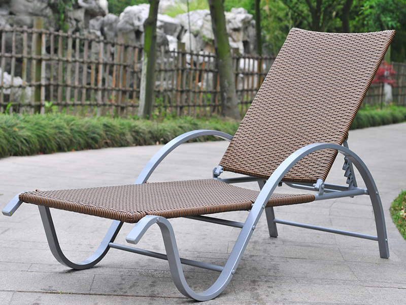 panlabas na wicker lounge, aluminyo wicker daybed, poolside wicker lounge yq-rb-401
