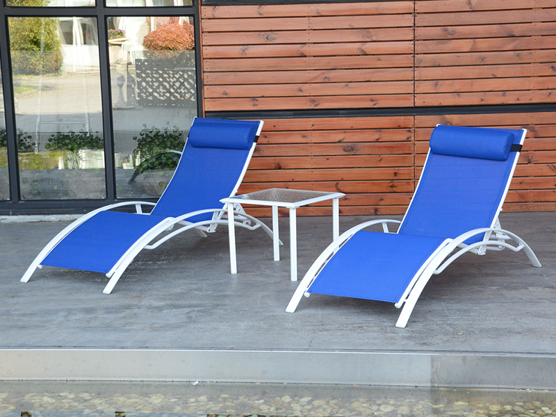 panlabas na nakakarelaks na sunlounger, panlabas na kasangkapan, aluminyo chaise lounge chair yq-tb-426a