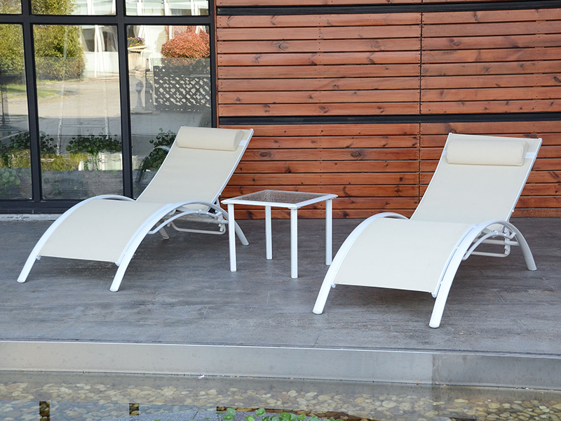 Panlabas na Sun Lounger, Mesh Lounge Chair YQ-TB-426C