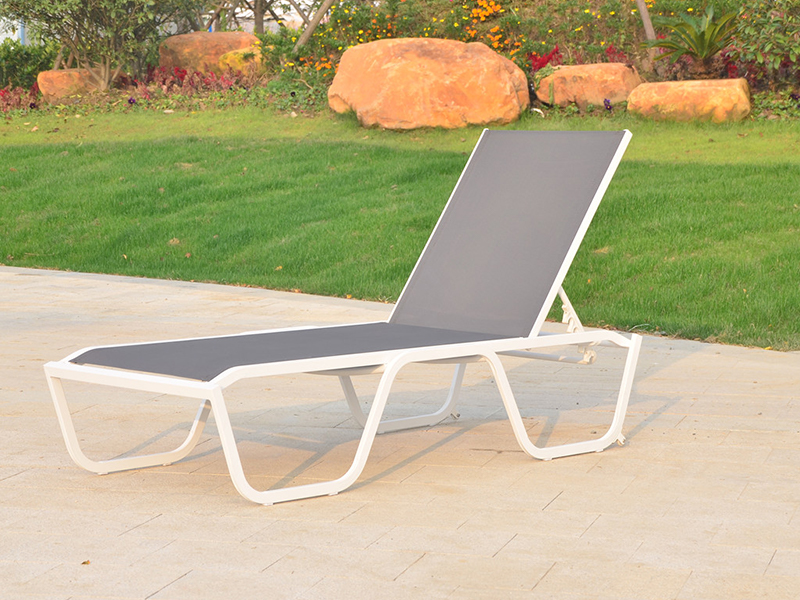 Panlabas na sunbed, aluminyo frame lounge, daybed yq-tb-433