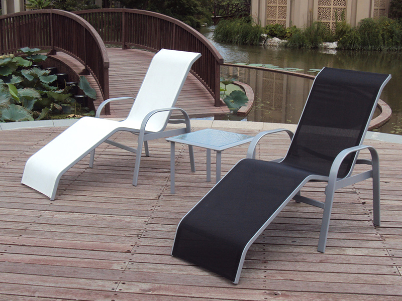 Panlabas na synthetic textile lounge, daybed, sunbed yq-tb-439