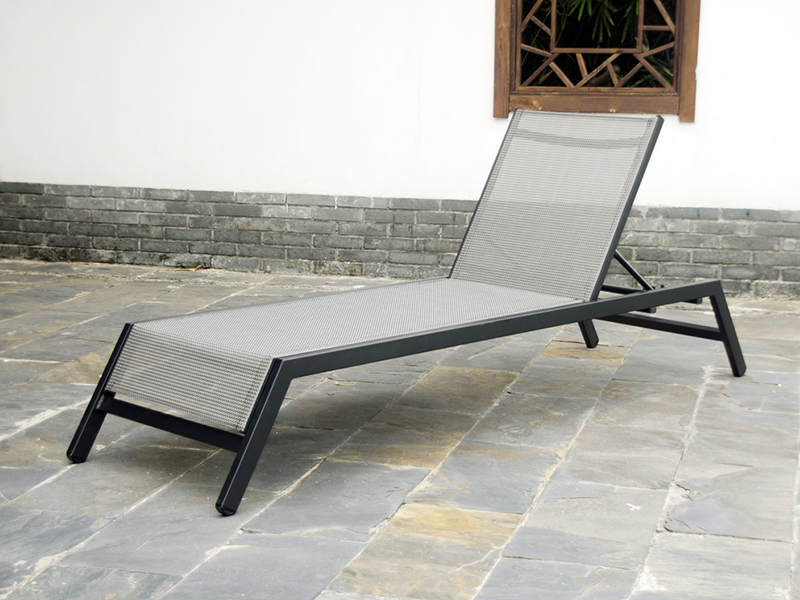 Hotel Hotel Outdoor Aluminum Chaise Lounge Sun Bed, Daybed YQ-TB-455