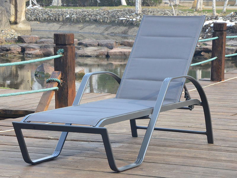 Swimming Pool Sun Bed Lounger Double Textilene Outdoor Lounge YQ-TB-501A