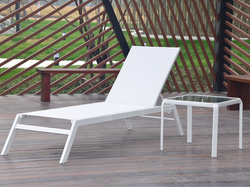 Stackable Aluminum Frame Lounge, Panlabas na Muwebles, Panlabas na Mamahinga Lounge YQ-TB-506