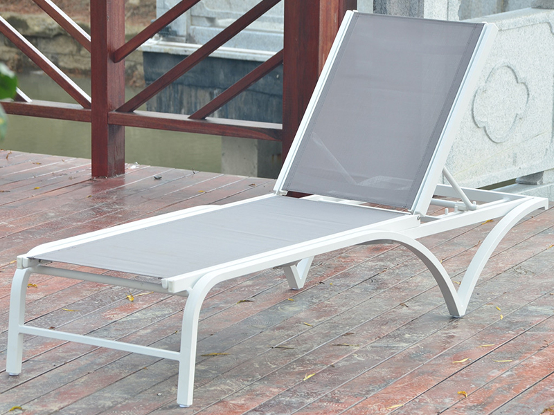 panlabas na daybed recliner chair mesh patio furniture, sunbed, hotel swimming pool lounge yq-tb-508