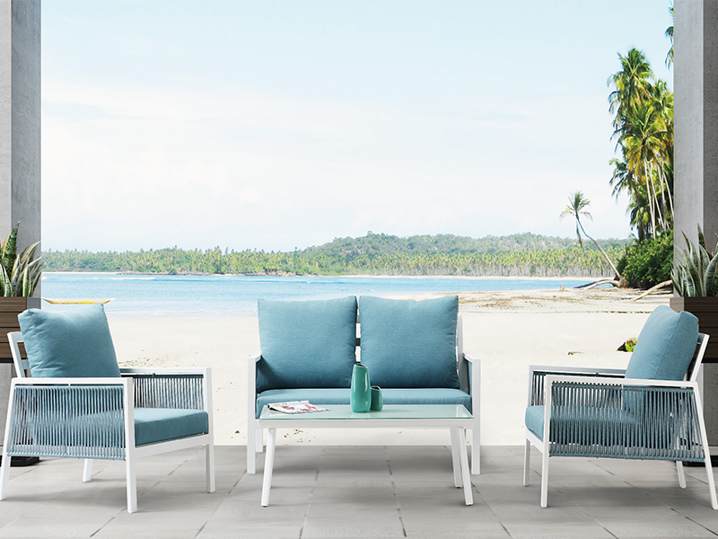 Hardin Patio Aluminum Luxury Leisure Design Set Hotel Outdoor Woven Rope Sofa YQC-2710