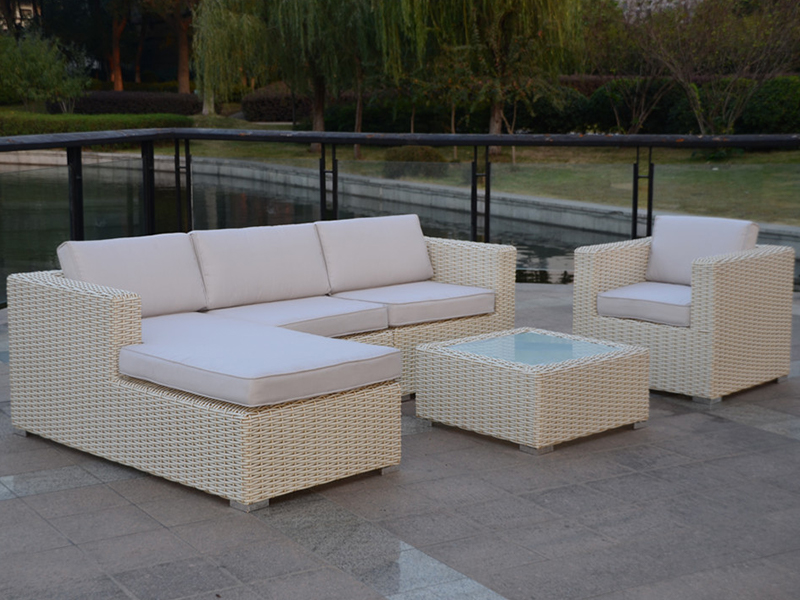 panlabas na rattan sofa set, aluminyo frame rattan sofa lounge furniture, YQR-410A