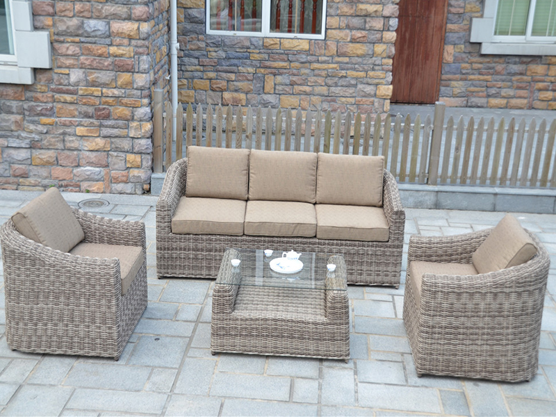 Rattan sofa set, 4pcs aluminyo sofa set YQR-418-2