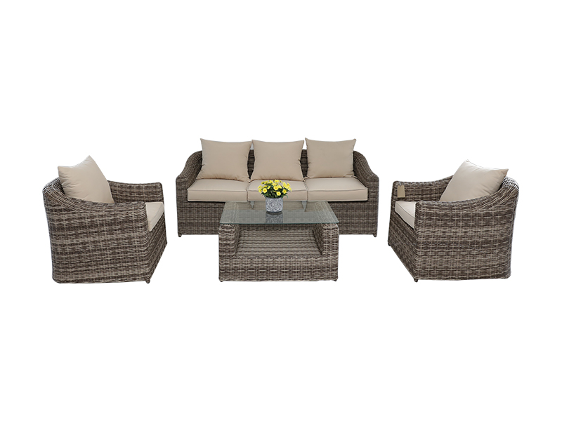 Rattan sofa set, 4pcs aluminyo sofa set YQR-418-2