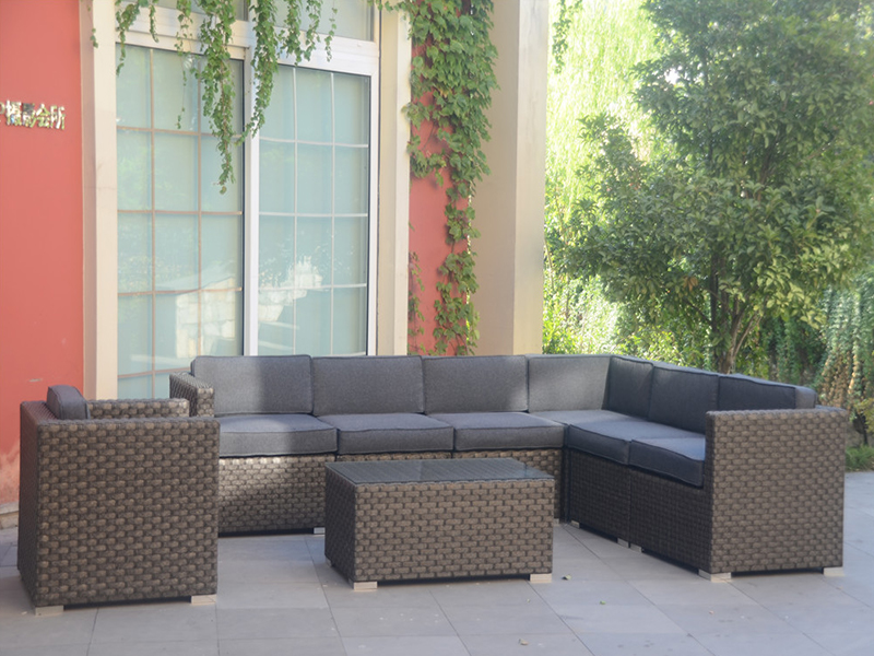 Rattan sofa set, Aluminum Garden Leisure Furniture 8pcs YQR-468
