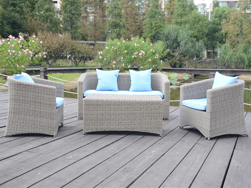 Rattan sofa set, aluminyo frame YQR-478